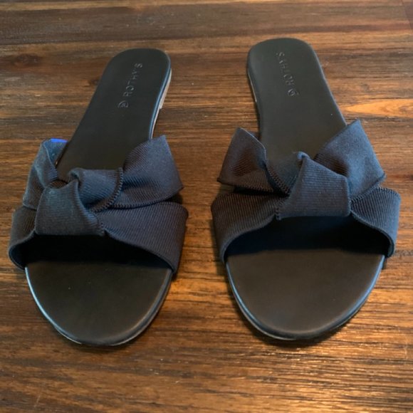 Rothy's Shoes - ROTHYS The Knot Black Slide Sandals